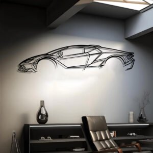 Lamborghini Centenario Silhouette Metal Wall Art