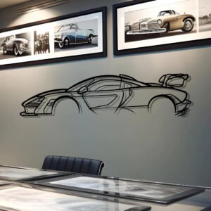 McLaren Senna Silhouette Metal Wall Art